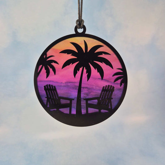 Sunset on the Beach Suncatcher