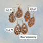 Geometric Wood Dangle Earrings