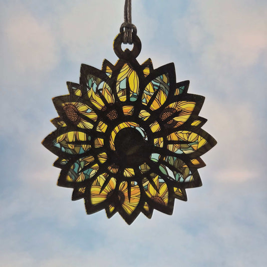 Sunflower Suncatcher - Half Moon