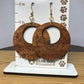 Large Round Earrings - Wood