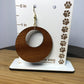 Large Round Earrings - Wood