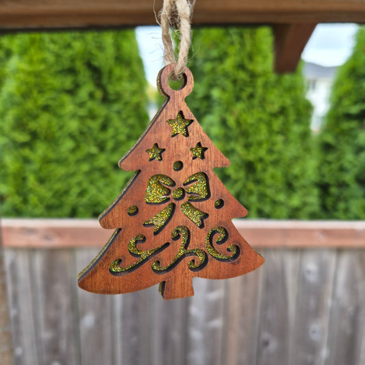 Christmas Tree Wood and Acrylic Ornament