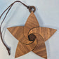 Wood Grain Star Layered Ornament