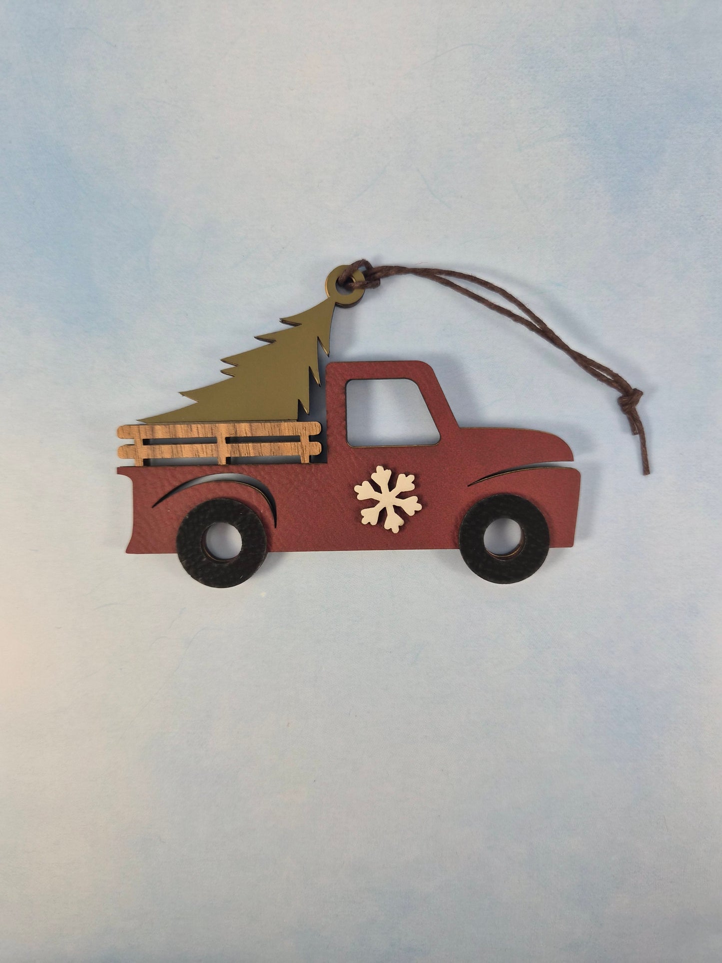 Red Truck Ornament - Side View