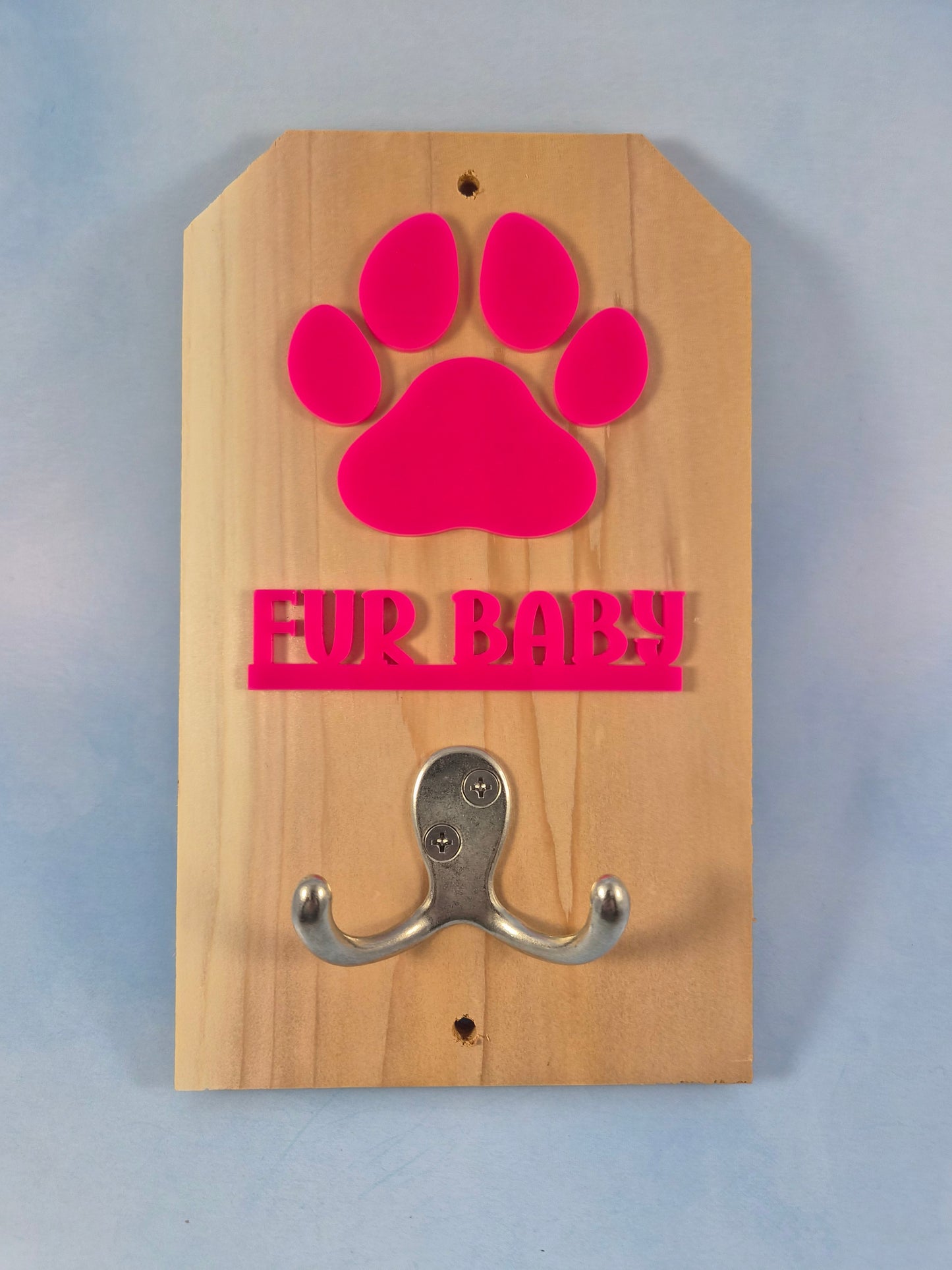 Fur Baby - Wooden Dog Leash Holder With Acrylic Accents