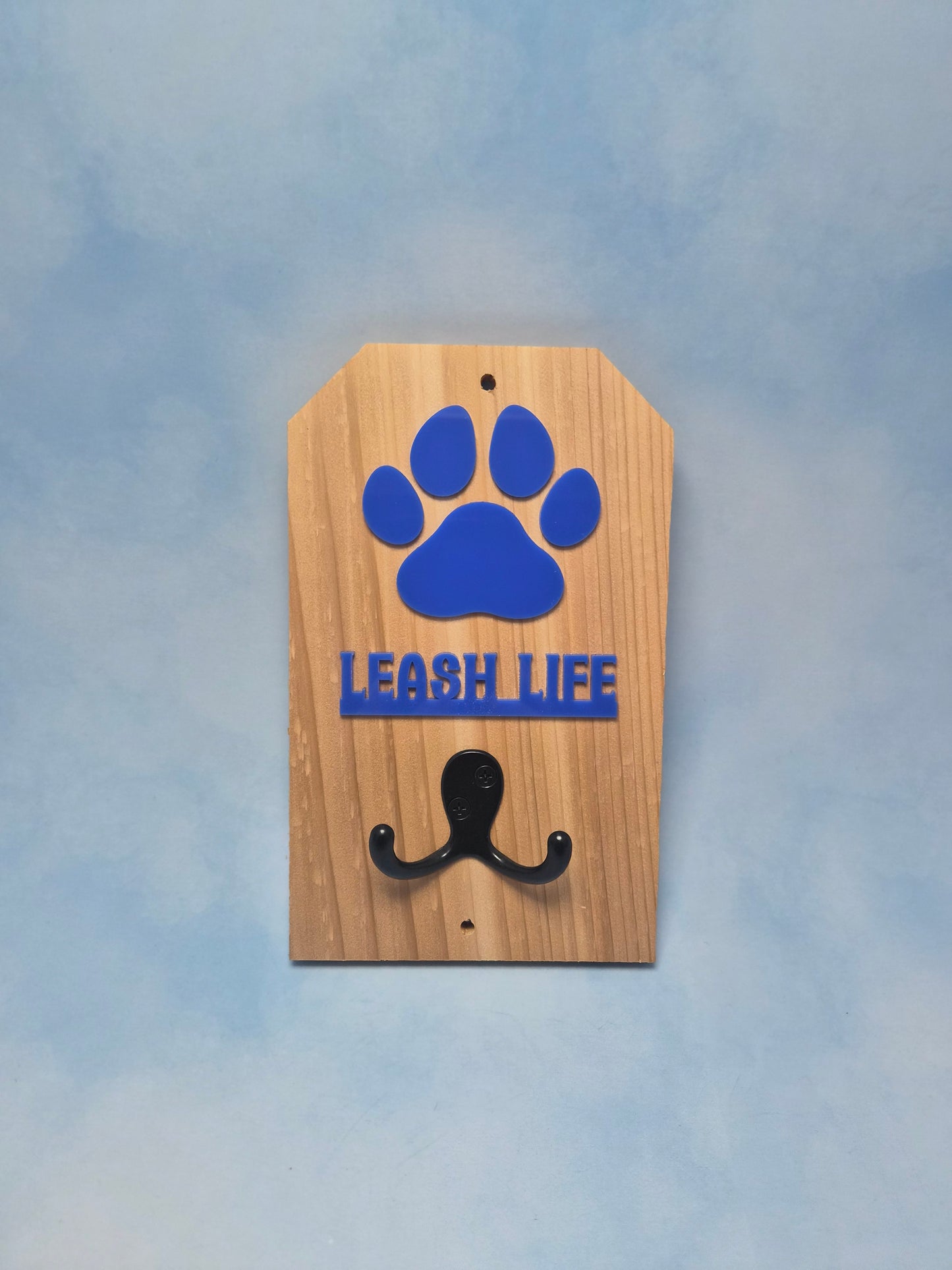 Leash Life - Wooden Dog Leash Holder With Acrylic Accents