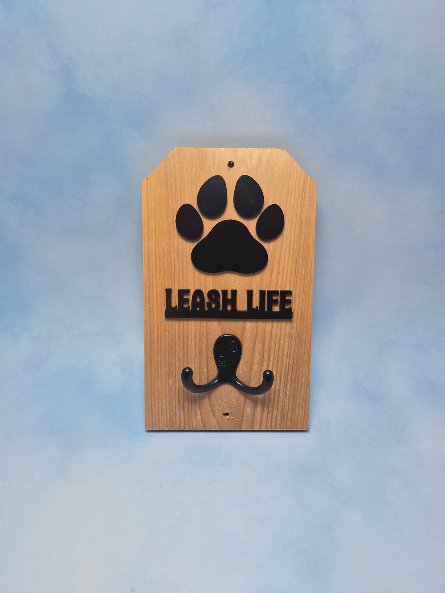 Leash Life - Wooden Dog Leash Holder With Acrylic Accents