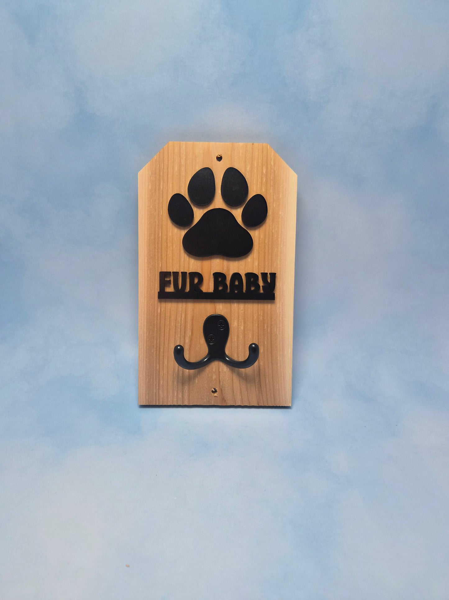 Fur Baby - Wooden Dog Leash Holder With Acrylic Accents