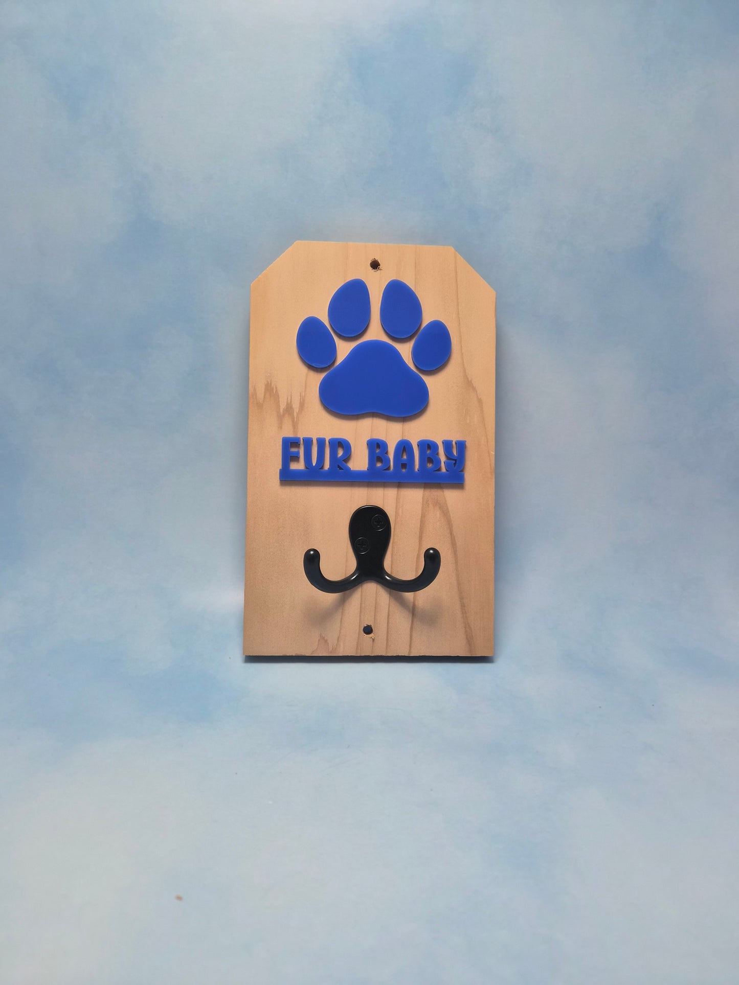 Fur Baby - Wooden Dog Leash Holder With Acrylic Accents