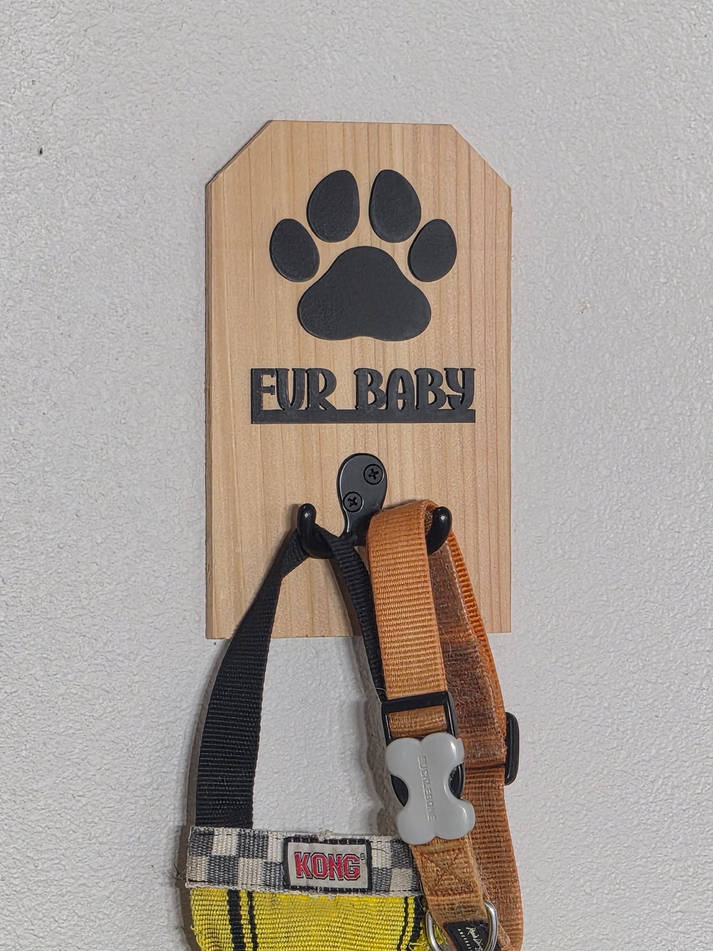 Fur Baby - Wooden Dog Leash Holder With Acrylic Accents