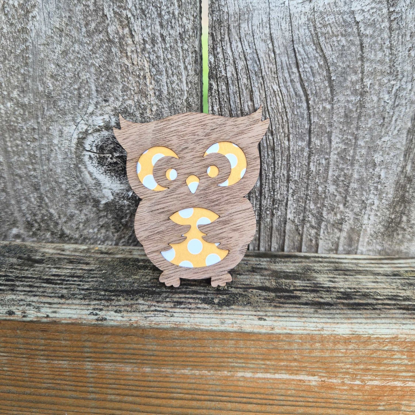 Owl Fridge Magnets Layered