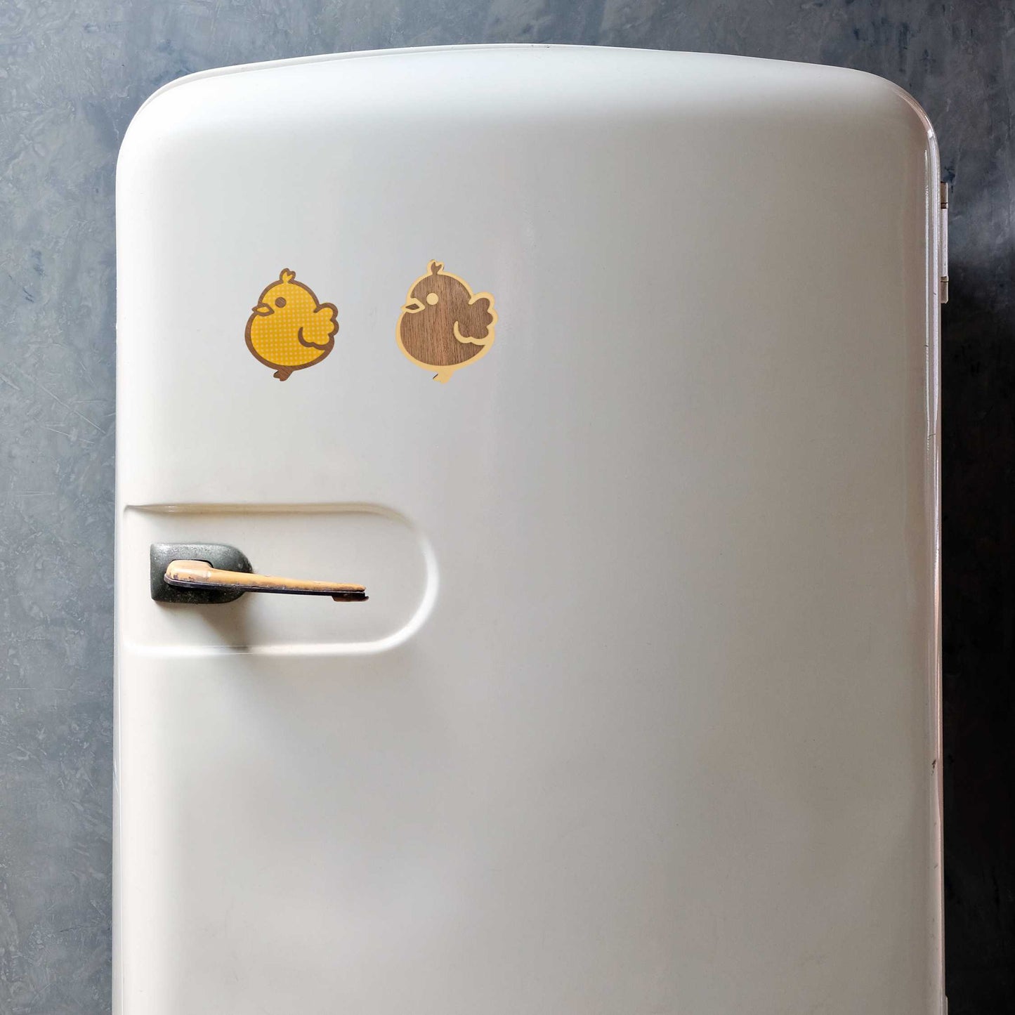 Chunky Chick Fridge Magnets Layered - Side View