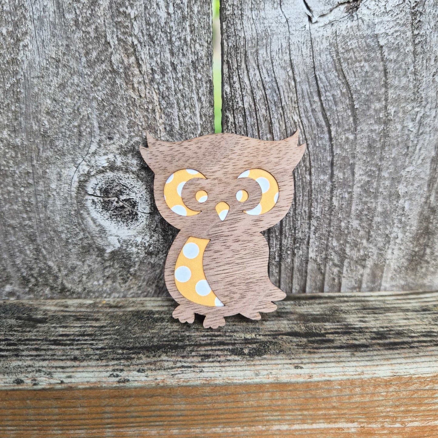 Owl Fridge Magnets Layered