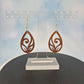 Geometric Wood Dangle Earrings