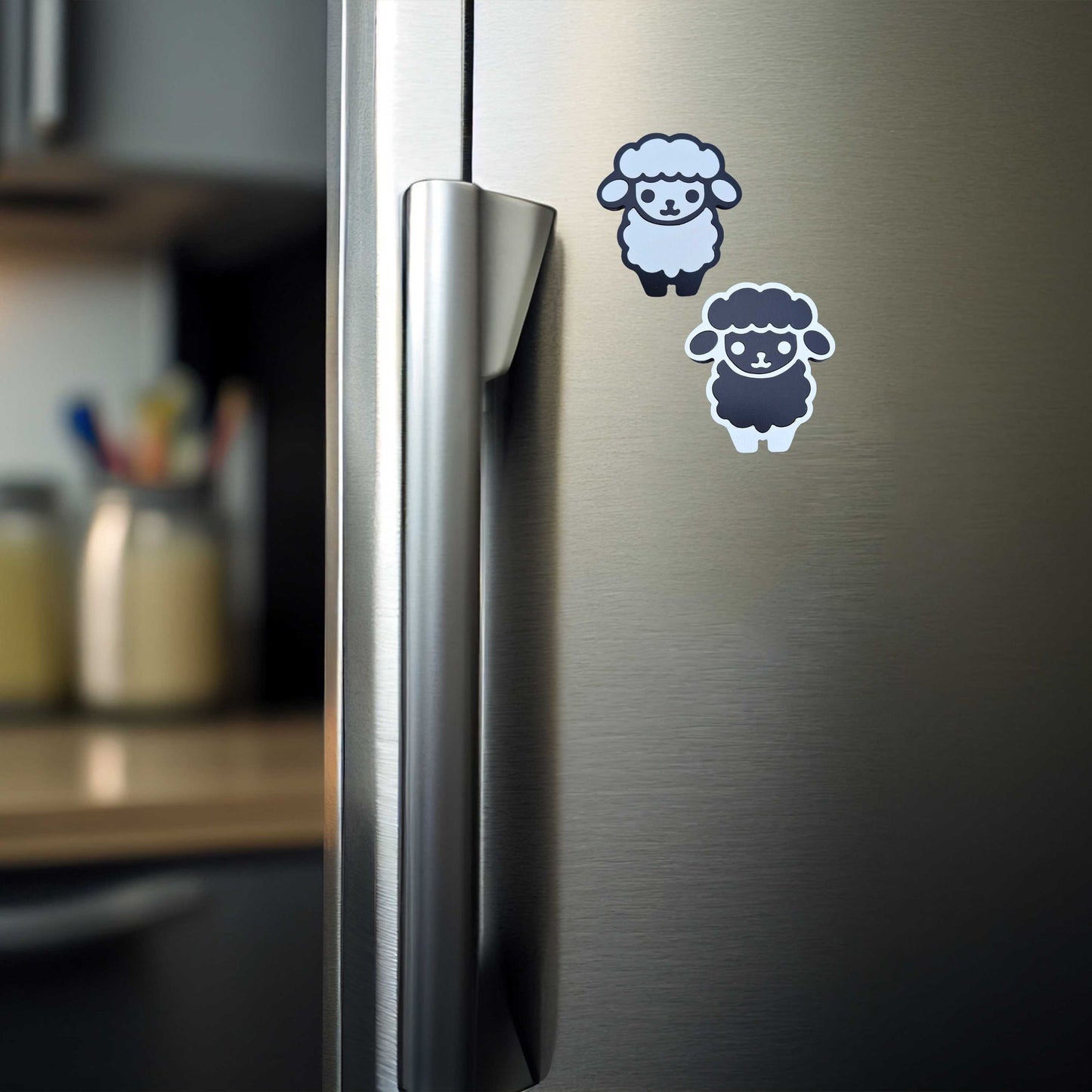 Sheep Fridge Magnets Layered