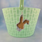 Easter Basket Tags - Bunny Shaped Layered Wood and Acrylic