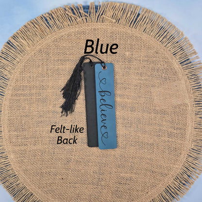 Believe - Inspirational Leatherette Bookmark with Tassel