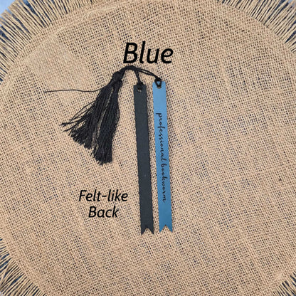 Professional Bookworm Funny Leatherette Skinny Bookmark with Tassel