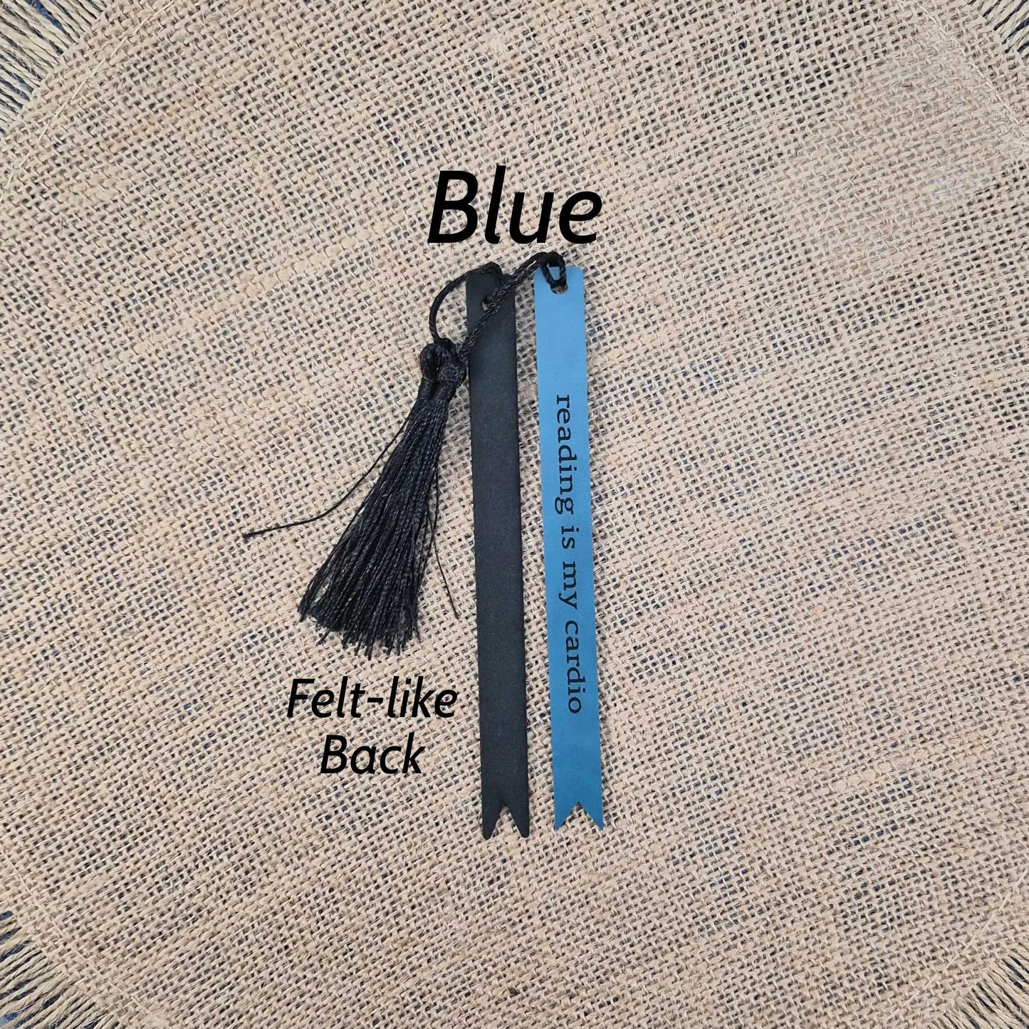 Reading is my Cardio Funny Leatherette Skinny Bookmark with Tassel