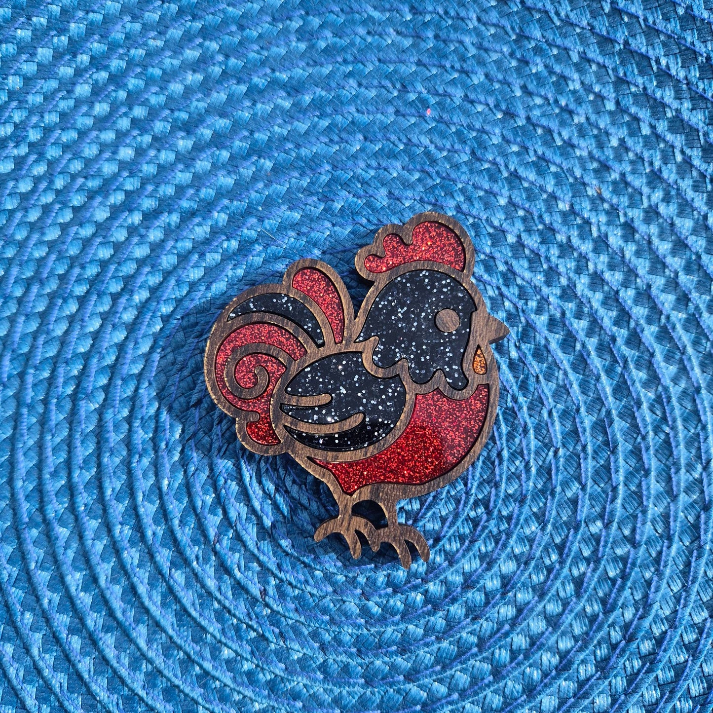 Rooster Fridge Magnets Layered