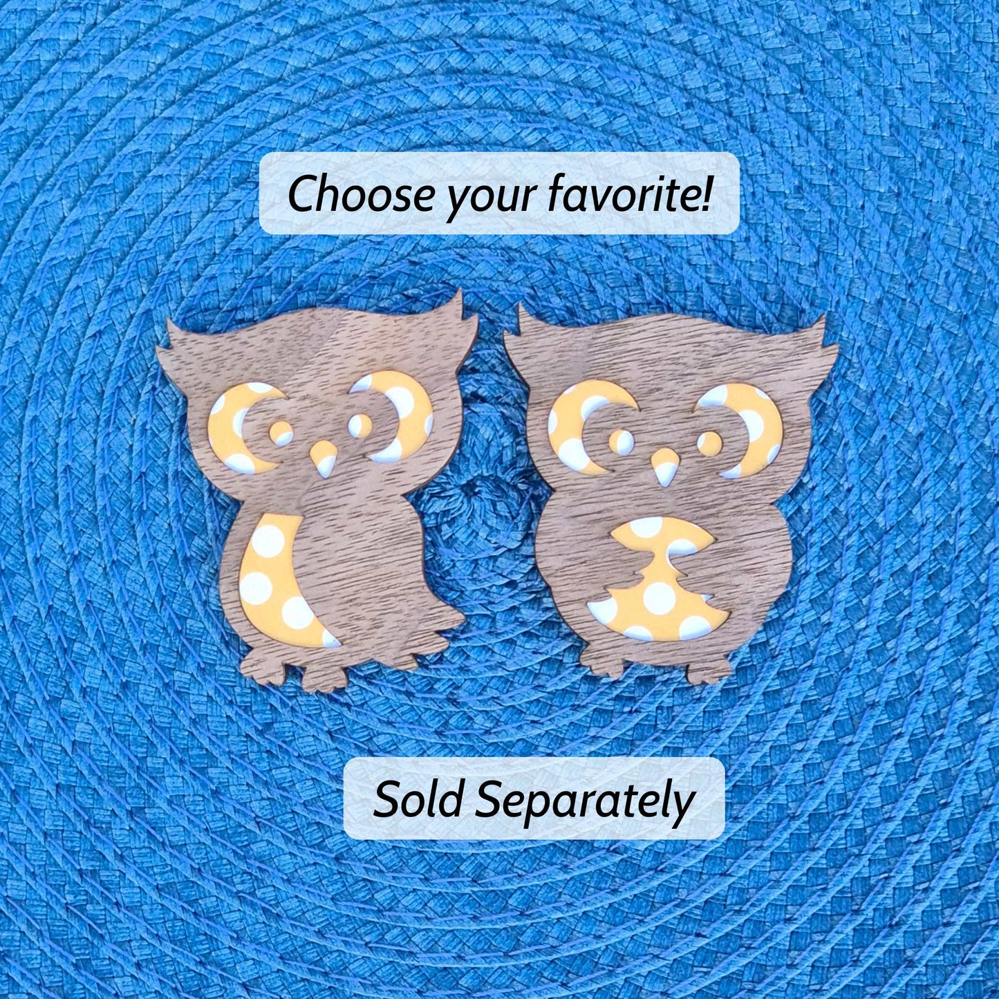 Owl Fridge Magnets Layered