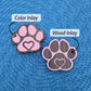 Paw Print Fridge Magnets Layered Pink and Blue for Dog or Cat Lovers