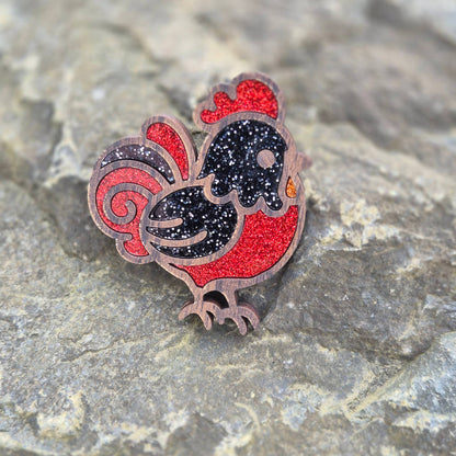 Rooster Fridge Magnets Layered
