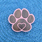 Paw Print Fridge Magnets Layered Pink and Blue for Dog or Cat Lovers