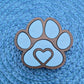 Paw Print Fridge Magnets Layered Pink and Blue for Dog or Cat Lovers