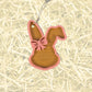 Easter Basket Tags - Bunny Shaped Layered Wood and Acrylic