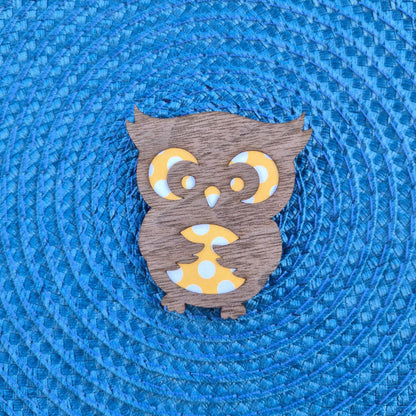 Owl Fridge Magnets Layered