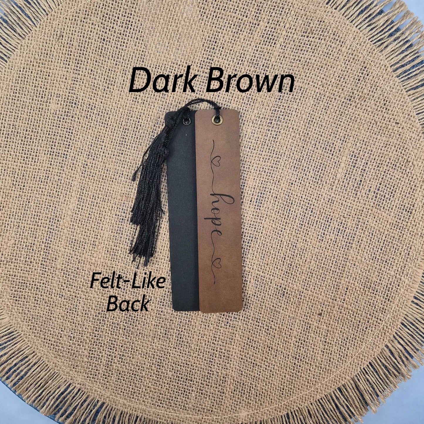 Inspirational "Hope" Leatherette Bookmark With Tassel