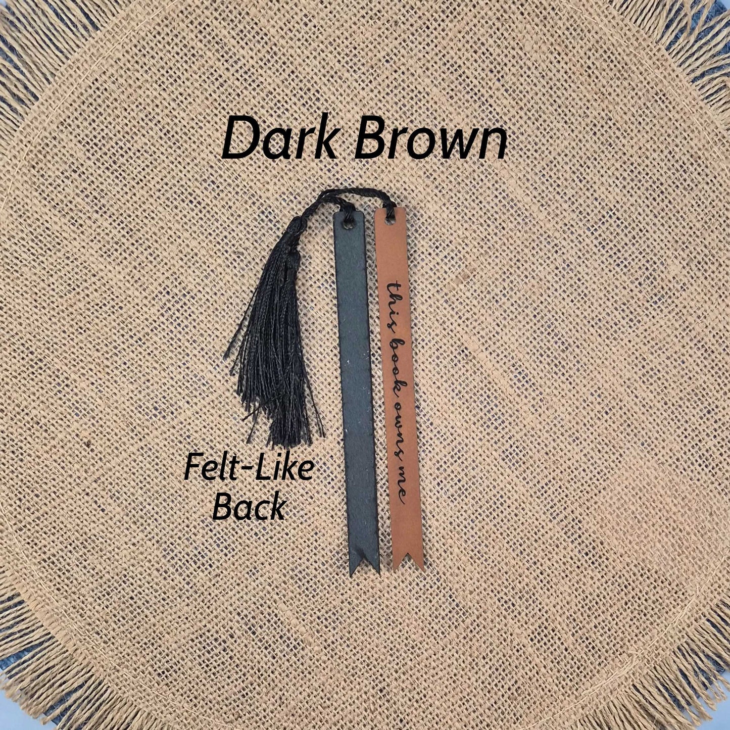 This Book Owns Me Funny Leatherette Skinny Bookmark with Tassel