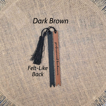 Professional Bookworm Funny Leatherette Skinny Bookmark with Tassel