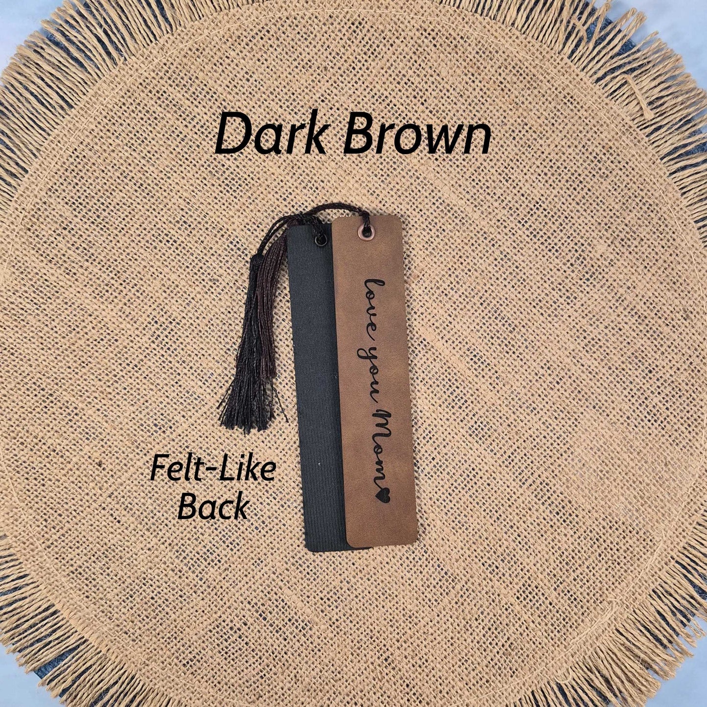 Love You Mom Leatherette Bookmark with Tassel