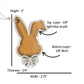 Easter Basket Tags - Bunny Shaped Layered Wood and Acrylic