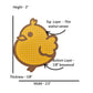 Chunky Chick Fridge Magnets Layered - Side View
