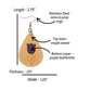 Tulip Flower Maple Wood Veneer & Purple Leatherette Earrings