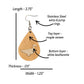 Duck Maple Wood Veneer & White Leatherette Earrings