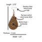 Mandala Leatherette and Walnut Wood Veneer Teardrop Earrings