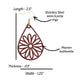 Maroon Daisy Flower Leatherette Teardrop Earrings