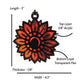 Red Sunflower Suncatcher - Sunset Inspired