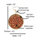 Minimalist Wood Veneer & Red Leatherette Round Earrings