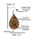 Sea Turtle Top View Walnut Wood Veneer & Olive Green Leatherette Earrings