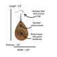 Turtle Side View Walnut Wood Veneer & Olive Green Leatherette Earrings