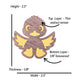 Baby Chick Fridge Magnets Layered - Wings Out