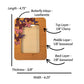 Layered Cherry Wood Picture Frame With Leatherette Butterflies Inlaid