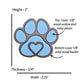 Paw Print Fridge Magnets Layered Pink and Blue for Dog or Cat Lovers
