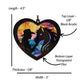 Horse and Cowgirl Heart Shaped Suncatcher