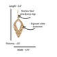White and Gold Leatherette Dangle Earrings